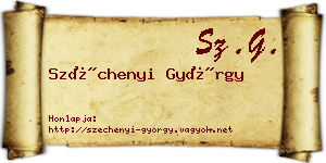 Széchenyi György névjegykártya