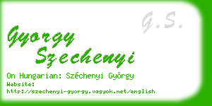 gyorgy szechenyi business card